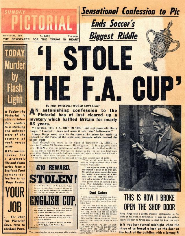 足总杯失窃记（下）：63年后案犯自首，奖杯下场离奇